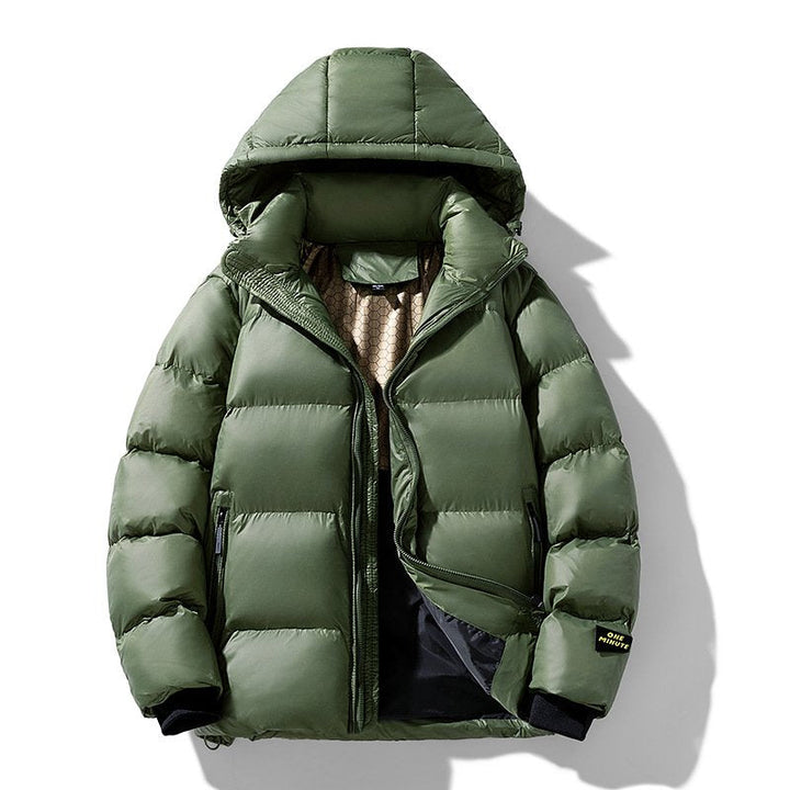 Herren Glänzende Gesteppte Puffer Jacke | Winter
