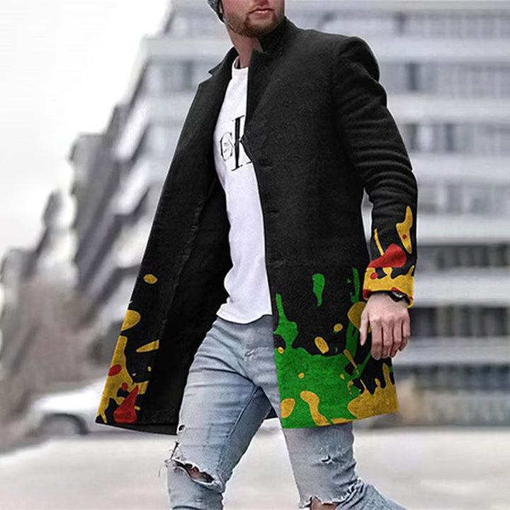 Herren Langer Bedruckter Mantel | Lange Ärmel