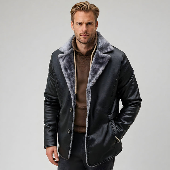 Herren Klassischer Warmer Langer Mantel | Lange Ärmel