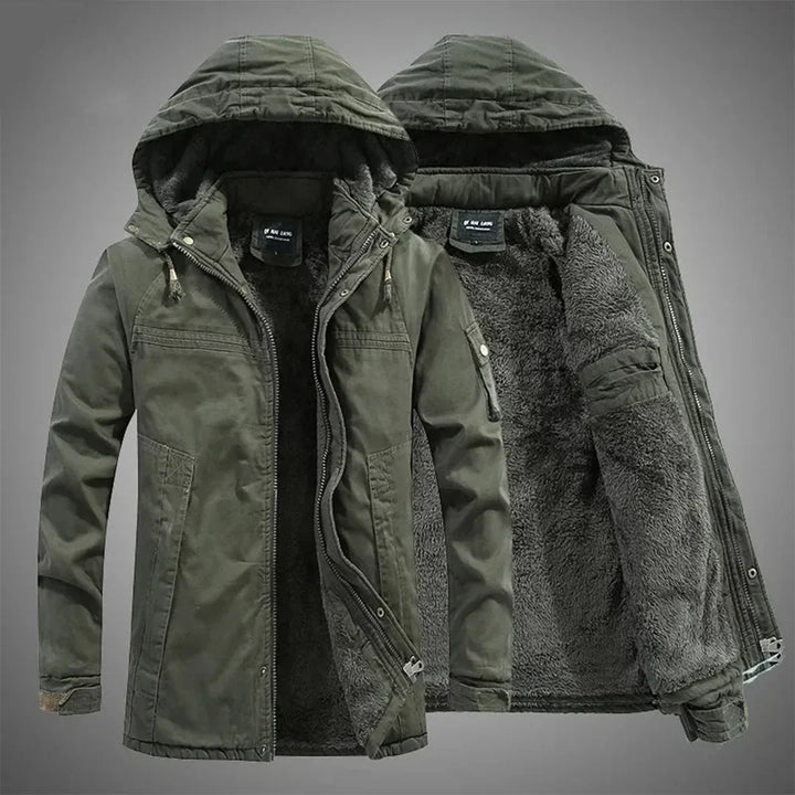 Herren Winter Langarm Jacke mit Kapuze | Warme