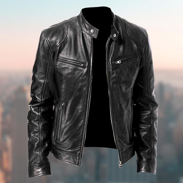 Herren Elegante Biker Jacke | Multitaschen