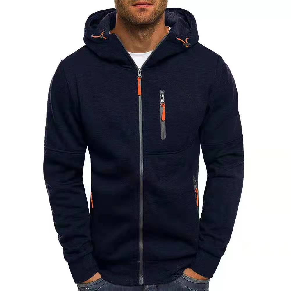 Herren Lässige Winterjacke mit Reißverschluss | Kapuze
