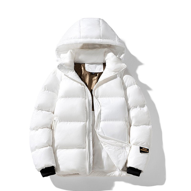 Herren Glänzende Gesteppte Puffer Jacke | Winter