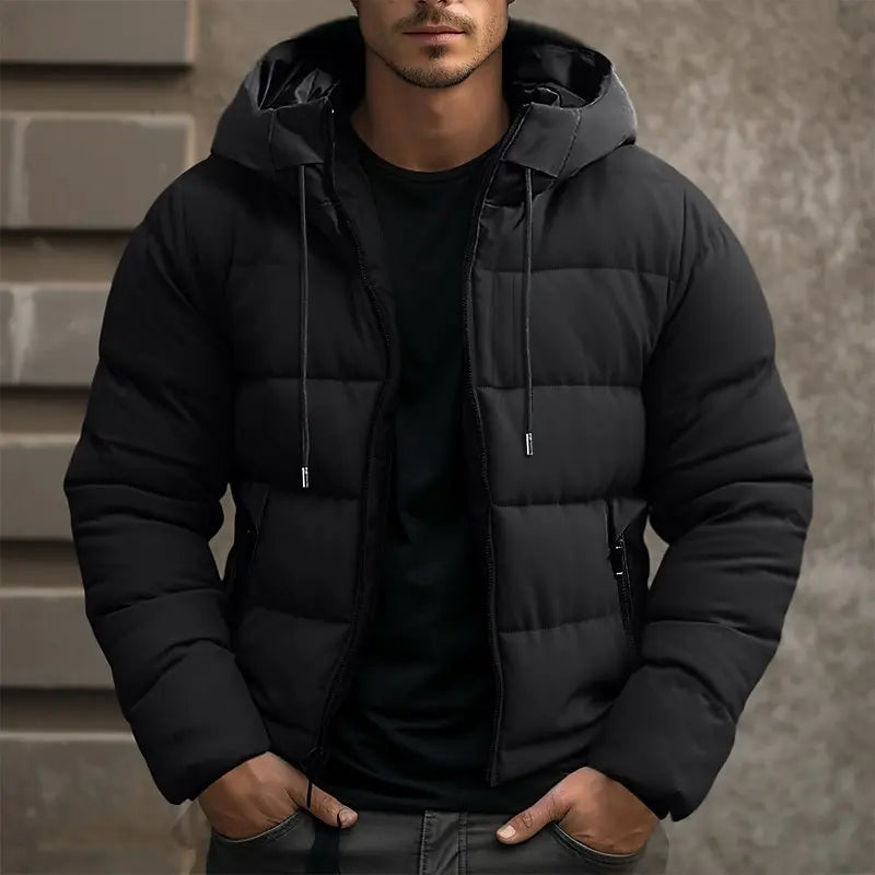 Herren Pufferjacke mit Reißverschluss | Moderne