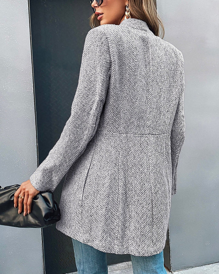 Damen Langer Strickblazer | Stilvoll