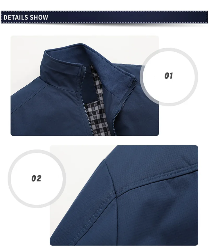 Herren Moderne Stehkragen jacke | Stilvoll