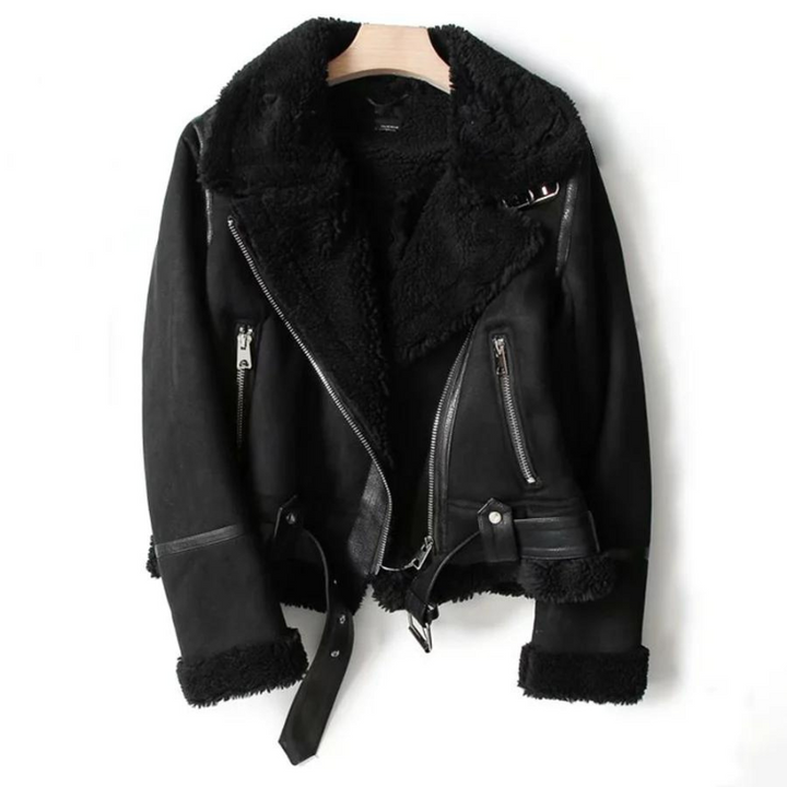 Damen Weinlese Reißverschlusstaschen Jacke | Winter