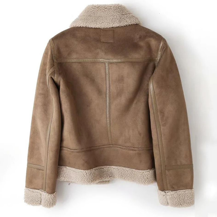 Damen Weinlese Reißverschlusstaschen Jacke | Winter