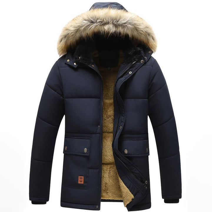 Herren Parka Jacke mit Kapuze | Lange Ärmel