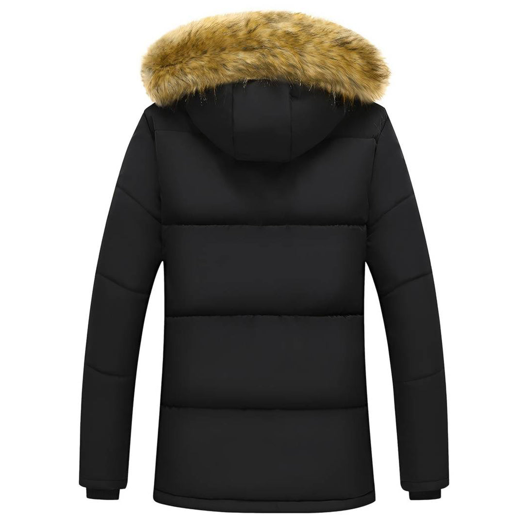 Herren Parka Jacke mit Kapuze | Lange Ärmel