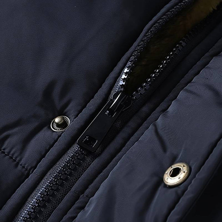 Herren Parka Jacke mit Kapuze | Lange Ärmel