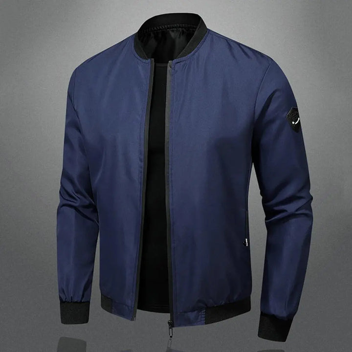 Herren Stehkragen Bomber Jacke | Reißverschluss