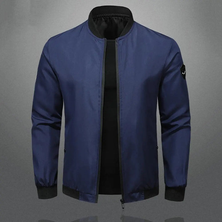 Herren Stehkragen Bomber Jacke | Reißverschluss