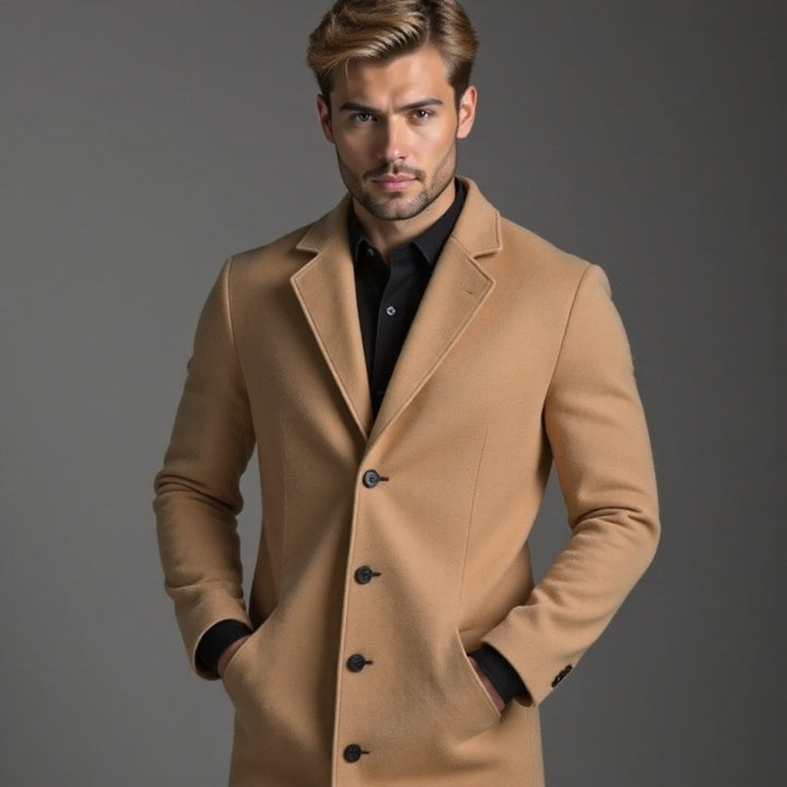 Herren Klassisch Schmaler Schnitt Formeller Trench Mantel | Winter