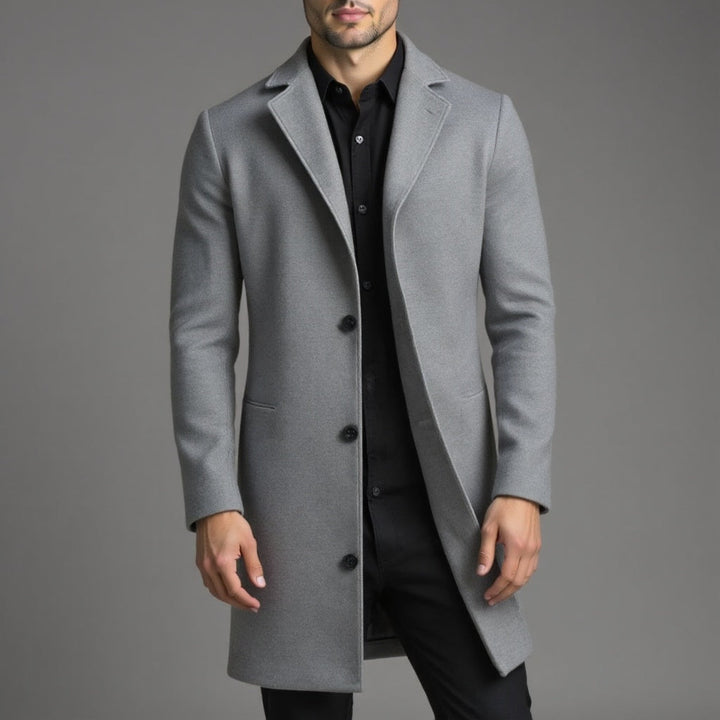 Herren Klassisch Schmaler Schnitt Formeller Trench Mantel | Winter