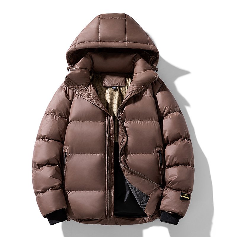 Herren Glänzende Gesteppte Puffer Jacke | Winter