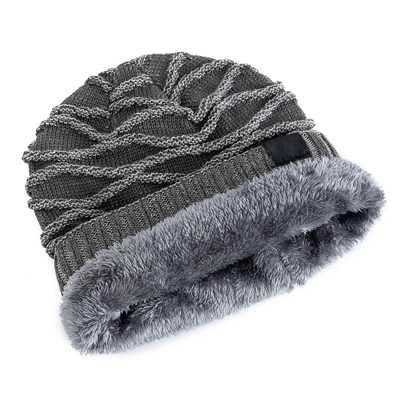 Herren slouchy warme mütze mit gerippter textur