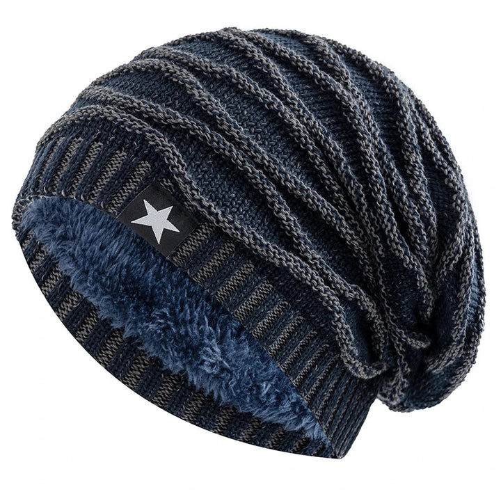 Herren slouchy warme mütze mit gerippter textur