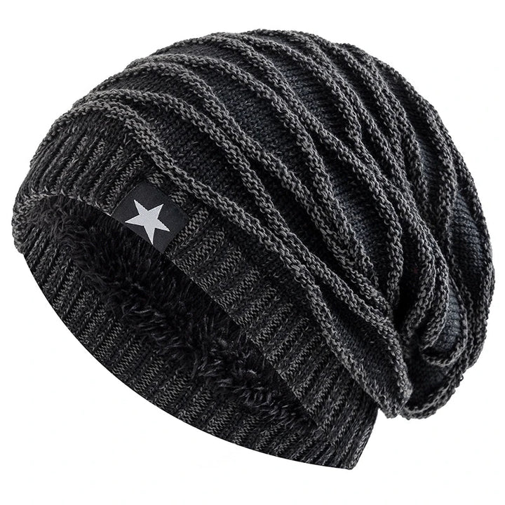 Herren slouchy warme mütze mit gerippter textur