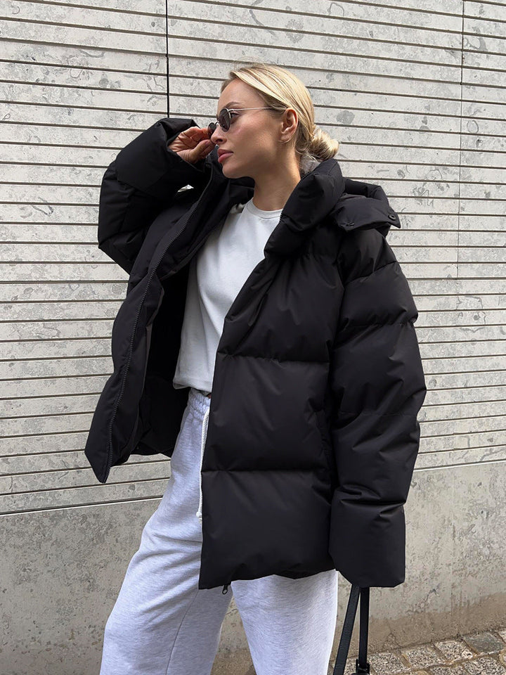 Damen Puffer Kapuze Jacke | Überdimensionale