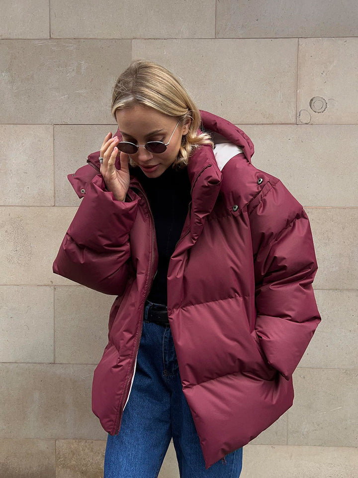 Damen Puffer Kapuze Jacke | Überdimensionale