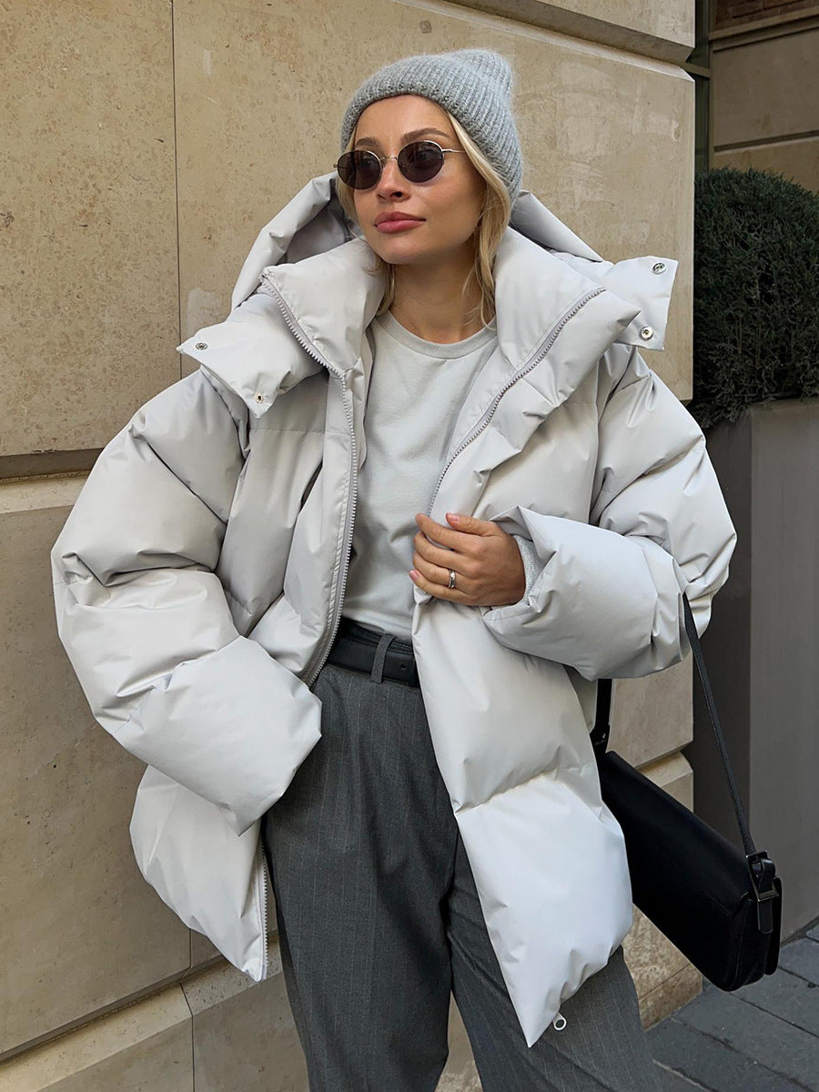 Damen Puffer Kapuze Jacke | Überdimensionale