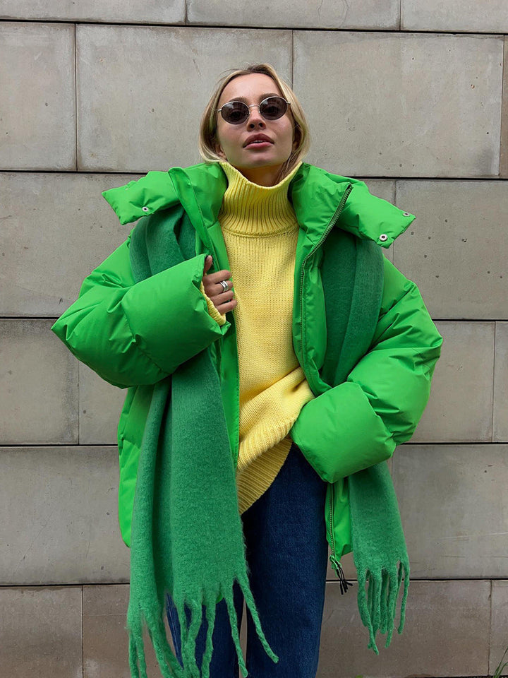 Damen Puffer Kapuze Jacke | Überdimensionale