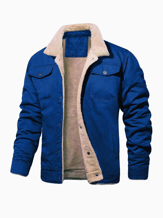 Herren Warme Jacke mit Knopfleiste | Langen Ärmeln