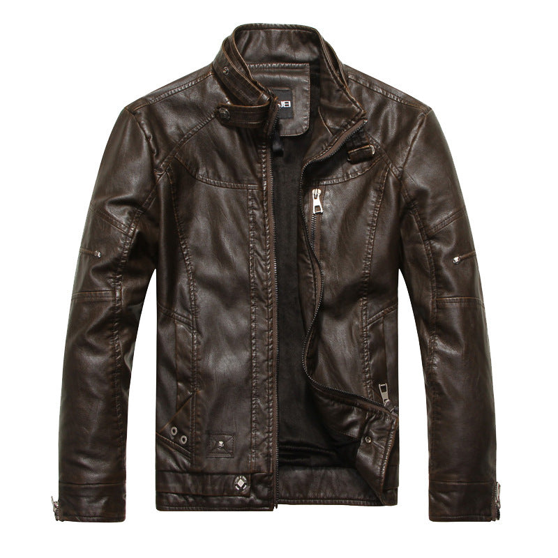 Herren Weinlese Jacke mit Reißverschluss | Schlanke Passform