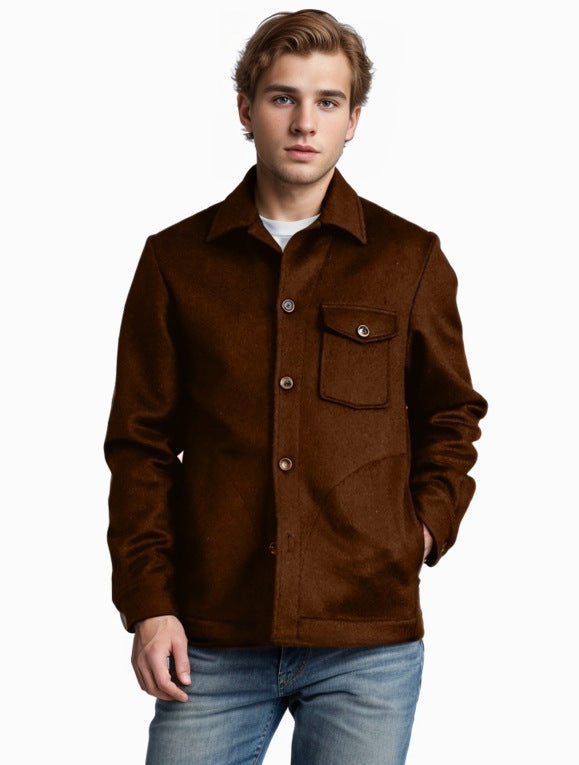 Lange Woll Jacke für Herren | Übermantel