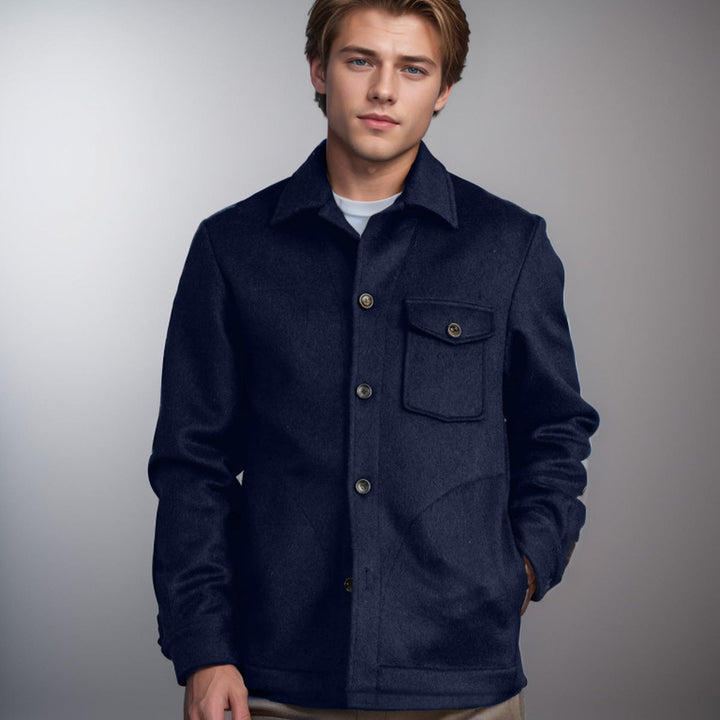 Lange Woll Jacke für Herren | Übermantel