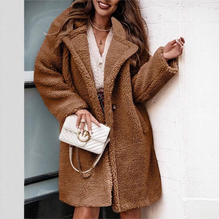 Damen Klassischer Teddy Jacke | Reverskragen