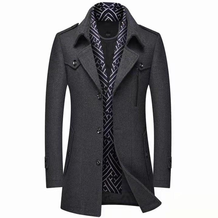 Herren Eleganter Winter Mantel | Lange