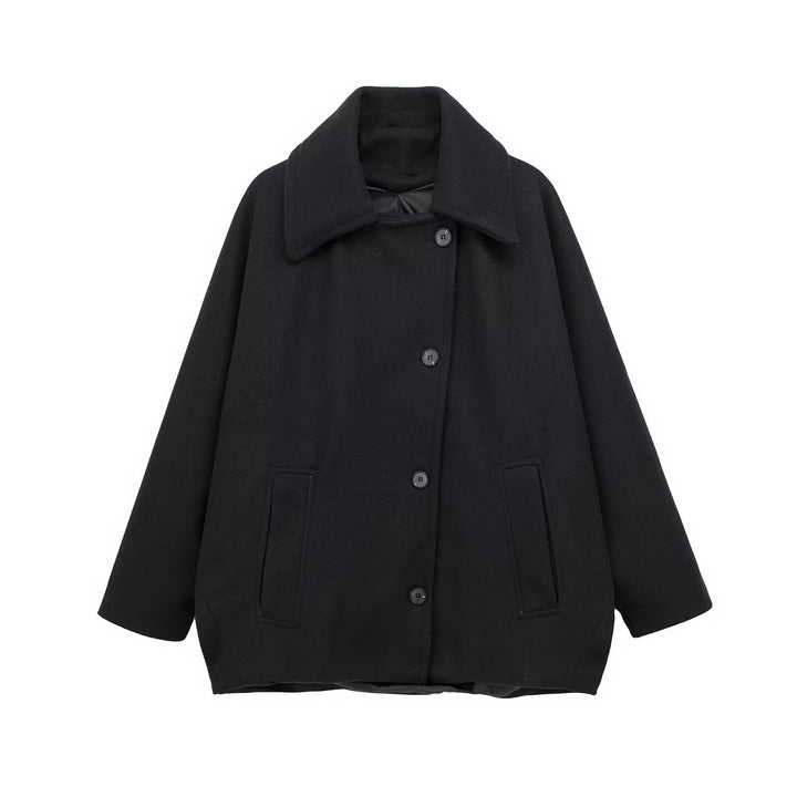 Zeitloser oversized wollmischmantel