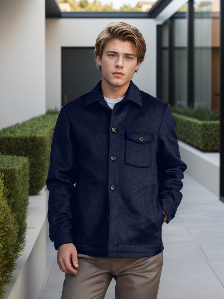 Lange Woll Jacke für Herren | Übermantel