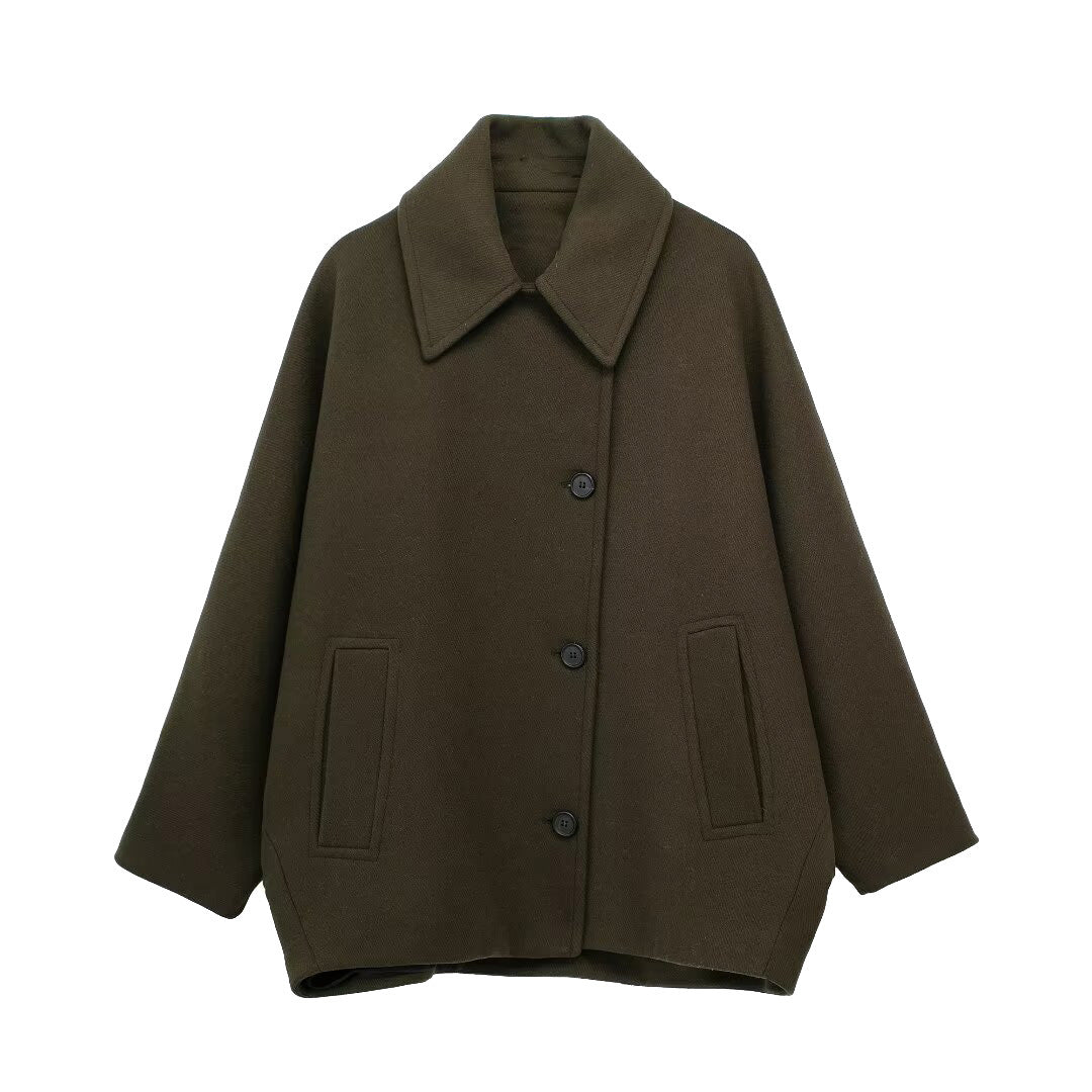 Zeitloser oversized wollmischmantel
