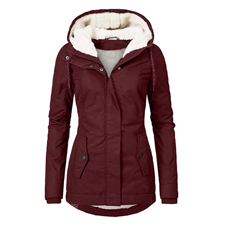 Winterfest Wasserdichte Regenjacke für Damen | Warmem Futter
