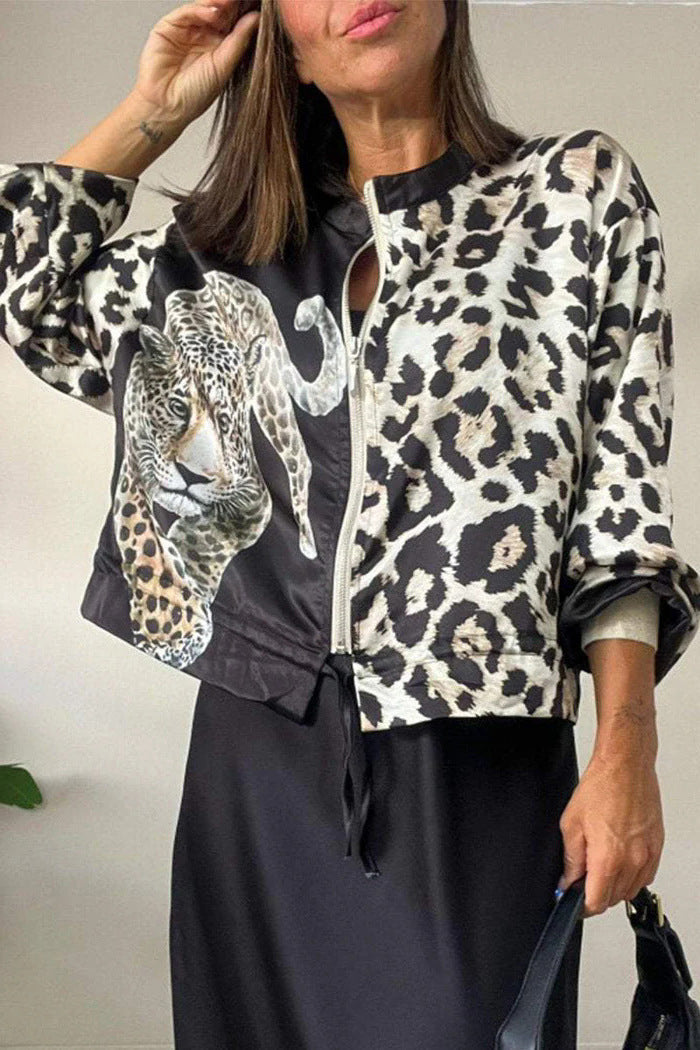 Bomberjacke mit Tiermotiv für Damen | Vielseitig