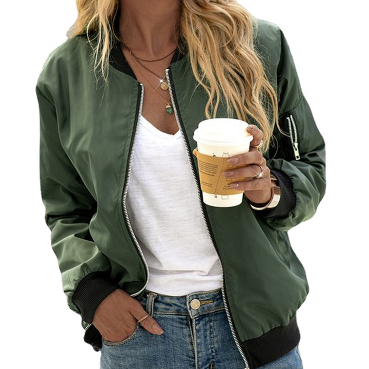 Damen Glänzende Bomber Jacke | Leichtgewicht