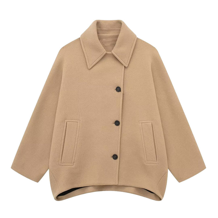 Zeitloser oversized wollmischmantel
