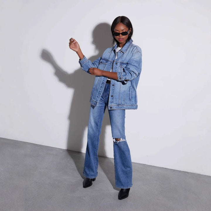 Damen Übergroße Jeansjacke | Moderne