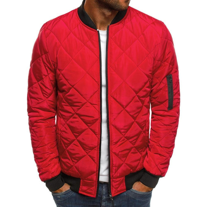 Herren Moderne Steppjacke mit Reißverschluss | Ärmel mit Manschetten