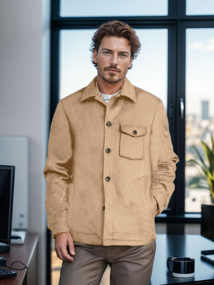 Lange Woll Jacke für Herren | Übermantel