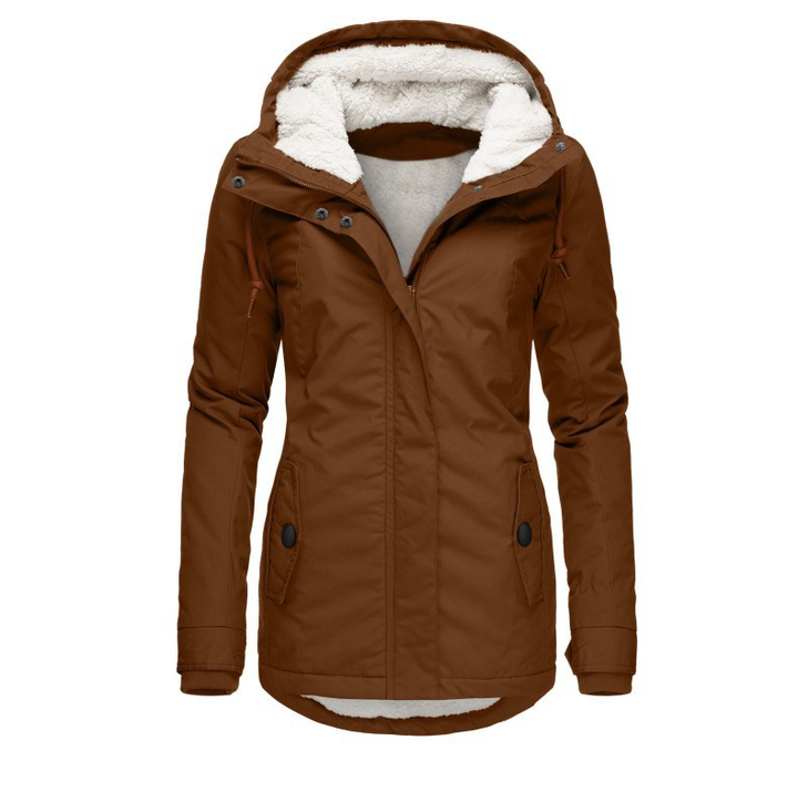Winterfest Wasserdichte Regenjacke für Damen | Warmem Futter