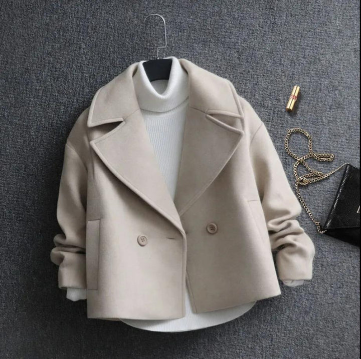 Damen Kurzer Stilvoller Mantel | Langarm