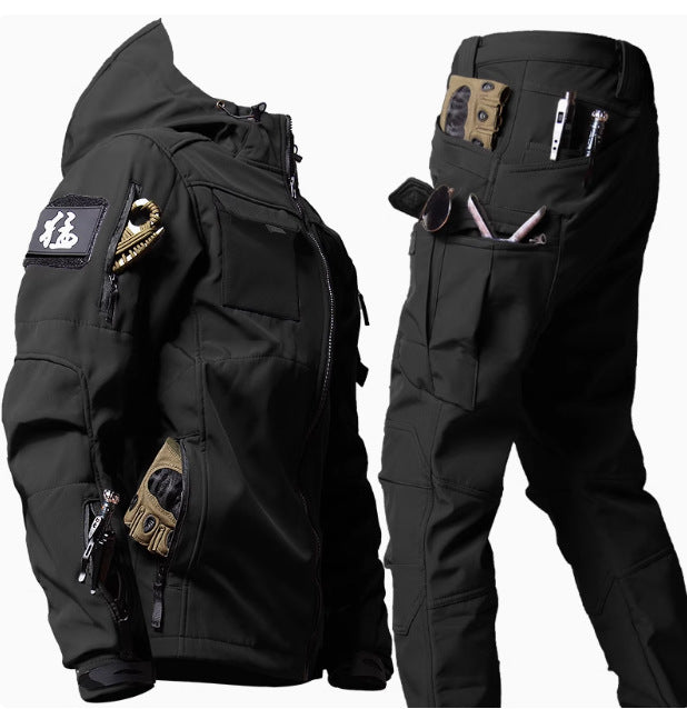 Herren Taktische Reißverschlussjacke | Kapuze