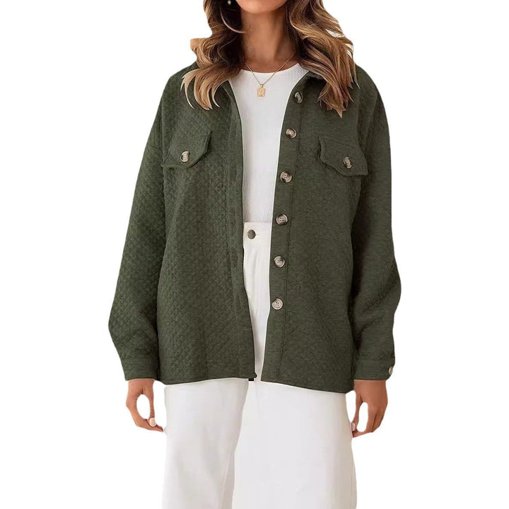 Damen Knopf Daunen Steppjacke | Mehrere Taschen