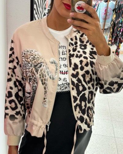 Bomberjacke mit Tiermotiv für Damen | Vielseitig