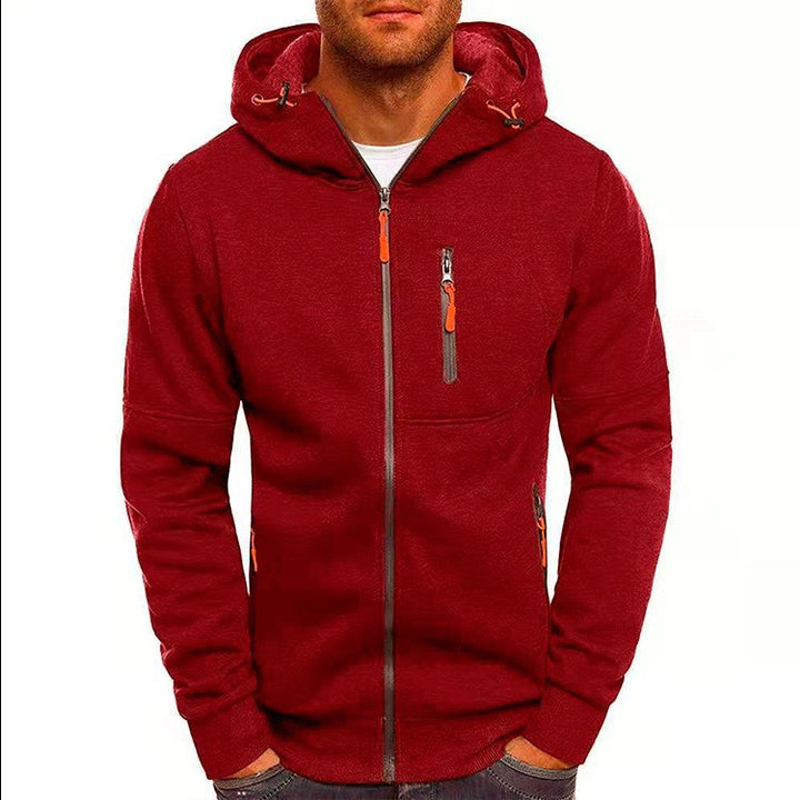 Herren Lässige Winterjacke mit Reißverschluss | Kapuze
