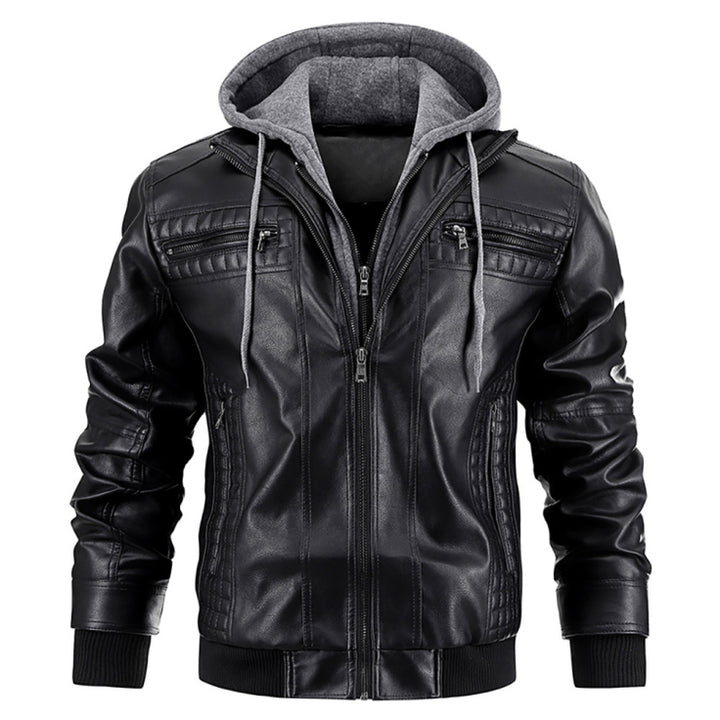 Herren Jacke mit Kapuze und Reißverschluss | Rippenbündchen